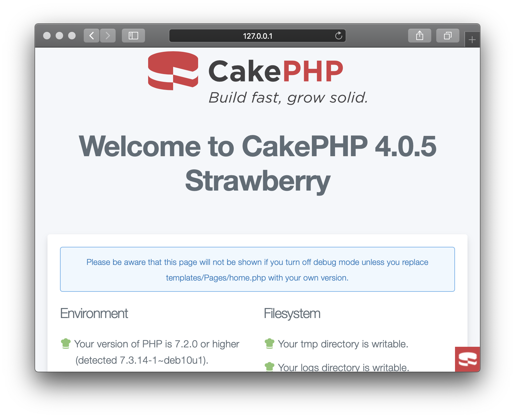 CakePHP Basic Template App on Unit